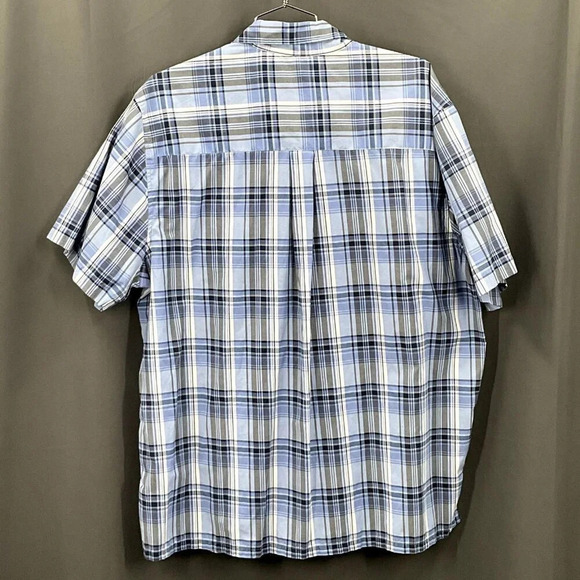 King Size Shirt Men 2XL Plaid Short‎ Sleeve Button Down Multicolor Set of 4 - Picture 5 of 9